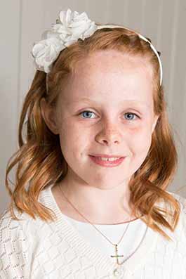 Girl at Glendowie Parish 1st Communion photographed by Michael Smith Photography